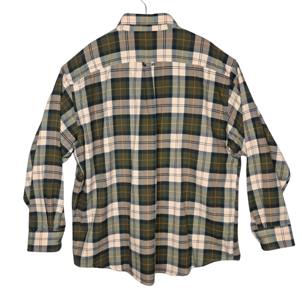 Barbour Tartans Plaid Loose Fit Men's XXL Green Plaid 100% Cotton Hunt Work - Picture 3 of 10